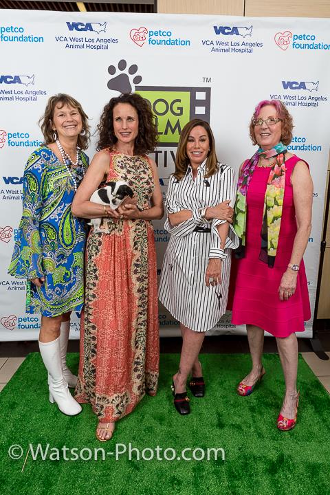 Petco Foundation President Suzanne Kogut, Andie MacDowell, Melissa Rivera and Tracie Hotchner 